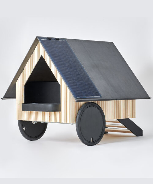a wooden hut on wheels, ‘bowowhaus’ treats dogs to paw-friendly nomadic living anywhere