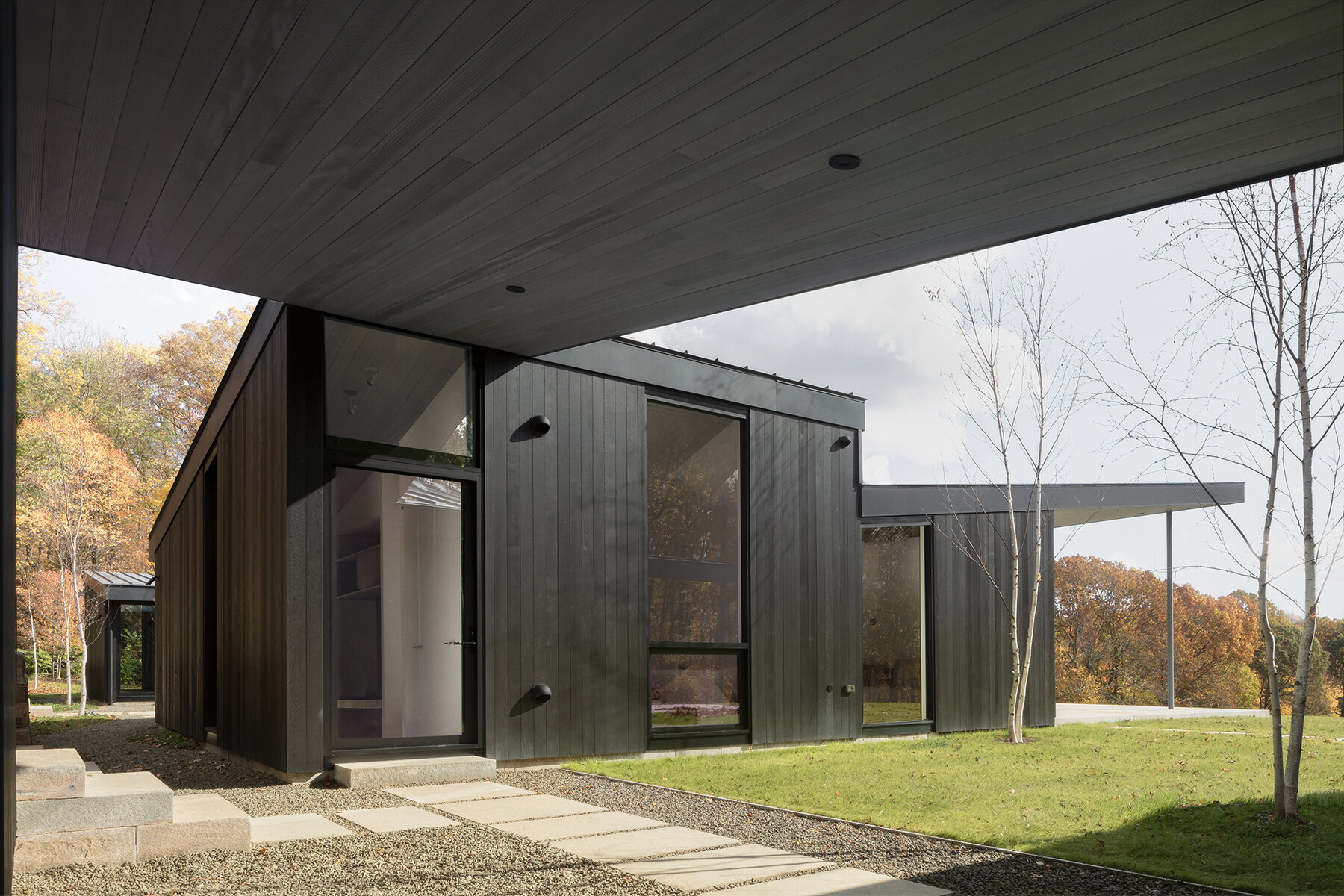 desai chia weaves landscape into blackened timber roxbury house