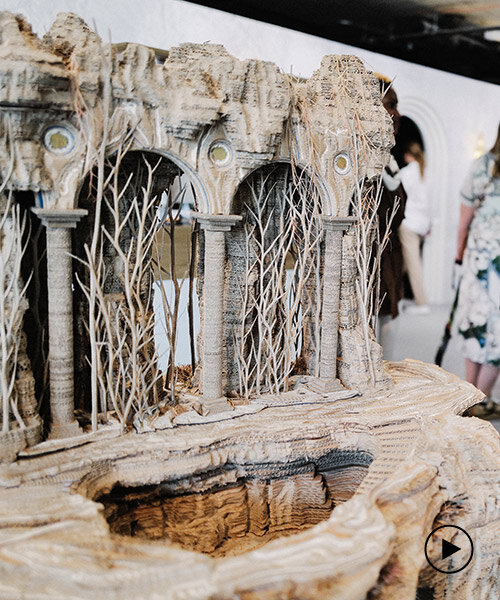 eva jospin carves complex landscapes of ruinart's champagne region in layered cardboard