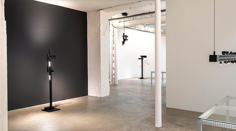 interview: konstantin grcic shapes measuring jigs into 'transformers' lamps for galerie kreo