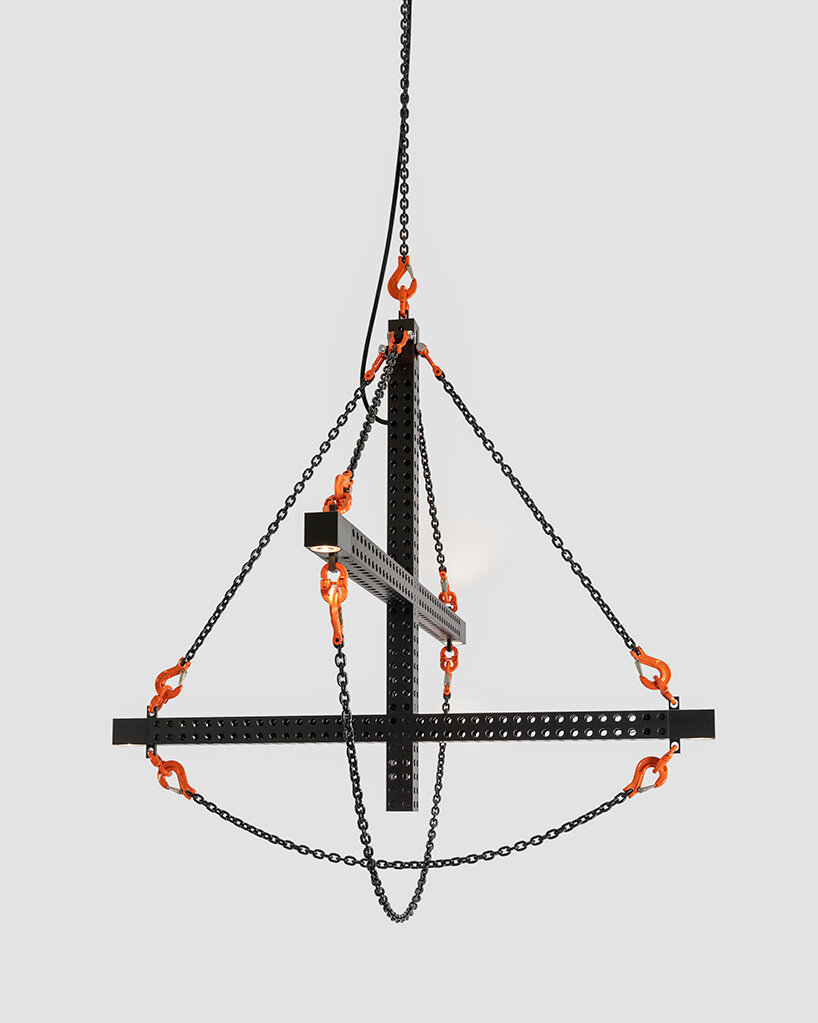 interview: konstantin grcic shapes measuring jigs into 'transformers' lamps for galerie kreo