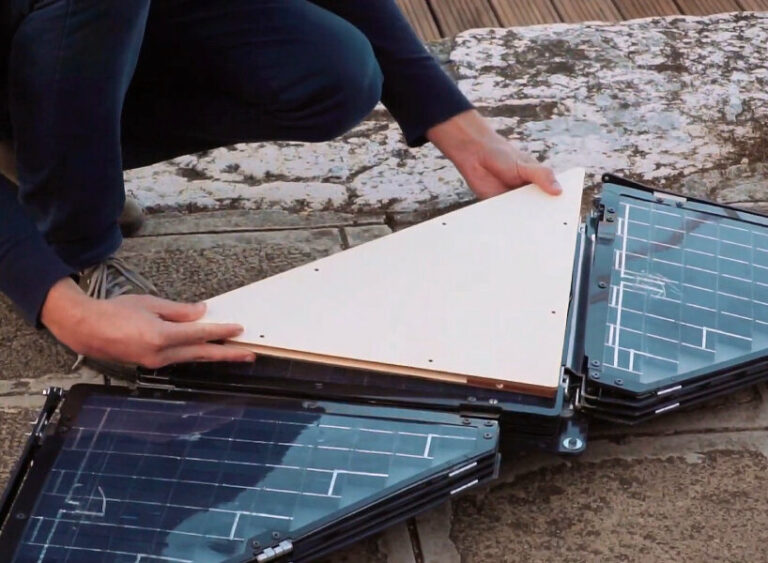 foldable origami solar panels power up appliances and vehicles for