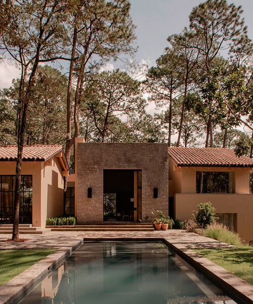 stone-built residence mesa de gallos reinterprets the mexican hacienda typology