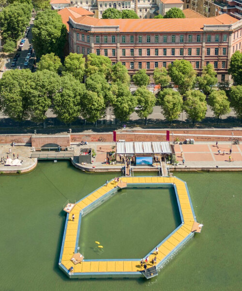 michele de lucchi + AMDL circle's floating walkway for azimut cocoons 2 million bottle corks