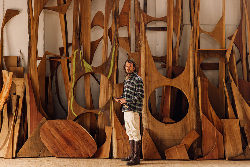 visit mircea anghel's latest experimental + gravity-defying pieces at his studio in portugal