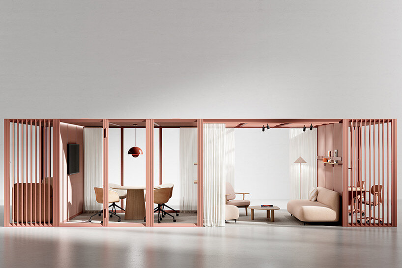 mute's omniroom revamps workspaces with flexible, construction-free interiors