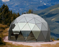 robust and reflective igloo dome reconnects inhabitants with nature