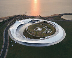 sou fujimoto's 'sky mountain' curls up the coastal landscape of hainan province