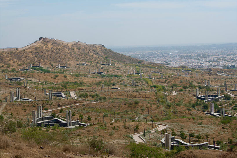 smritivan memorial plants circular reservoirs dedicated to 2001 gujarat earthquake victims