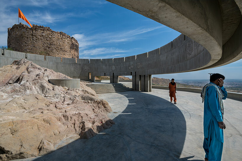 smritivan memorial plants circular concrete reservoirs dedicated to 2001 gujarat earthquake victims