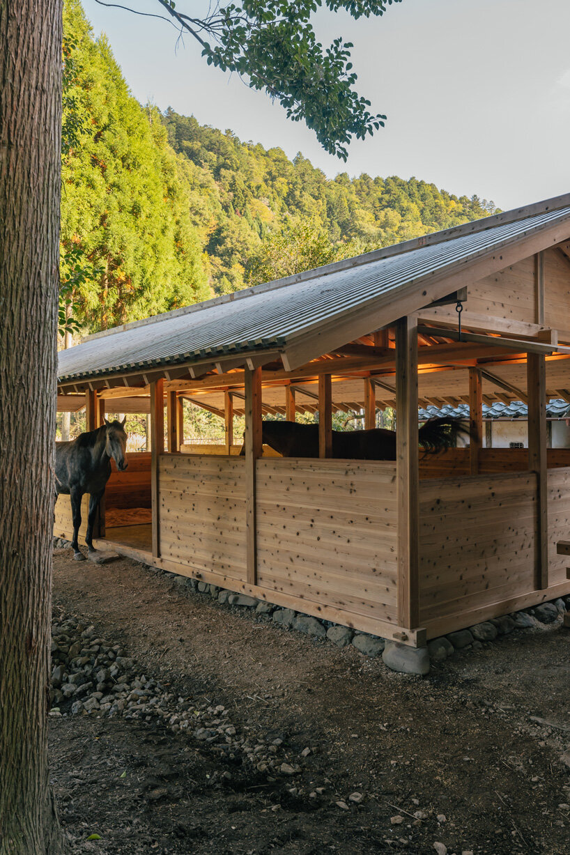 local wood + traditional japanese joinery shape 2m26's kyoto stable