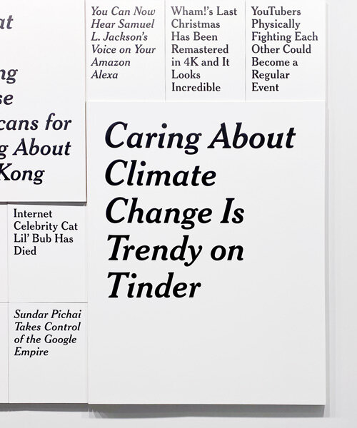 'caring about climate change is trendy on tinder' – ron terada's news headlines at art basel