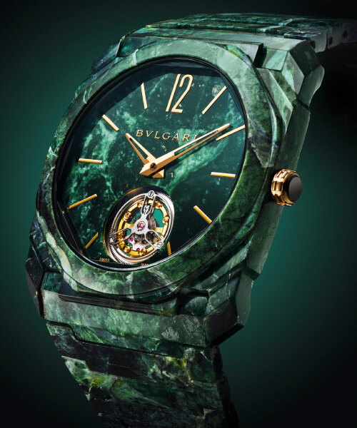 bulgari unveils first-ever octo finissimo tourbillon timepiece made entirely out of marble