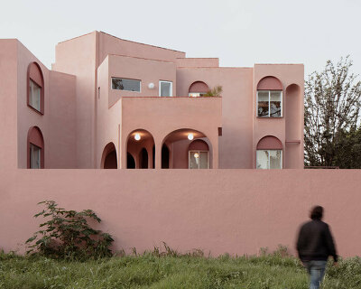 heryco renovates carretas apartments in mexico with a youthful pink aesthetic
