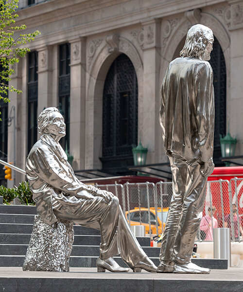 charles ray's new public sculpture in manhattan imagines adam and eve in their old age