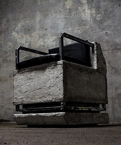 studio ffang’s concrete 'core chair' encapsulates the essence of brutalism