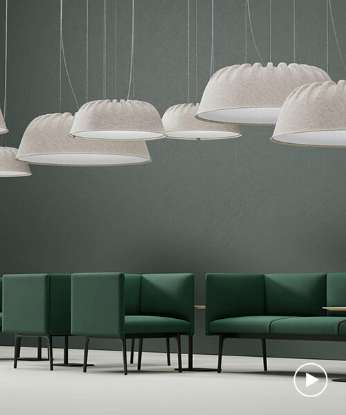 de vorm illuminates workspaces with PET felt pendant lamps