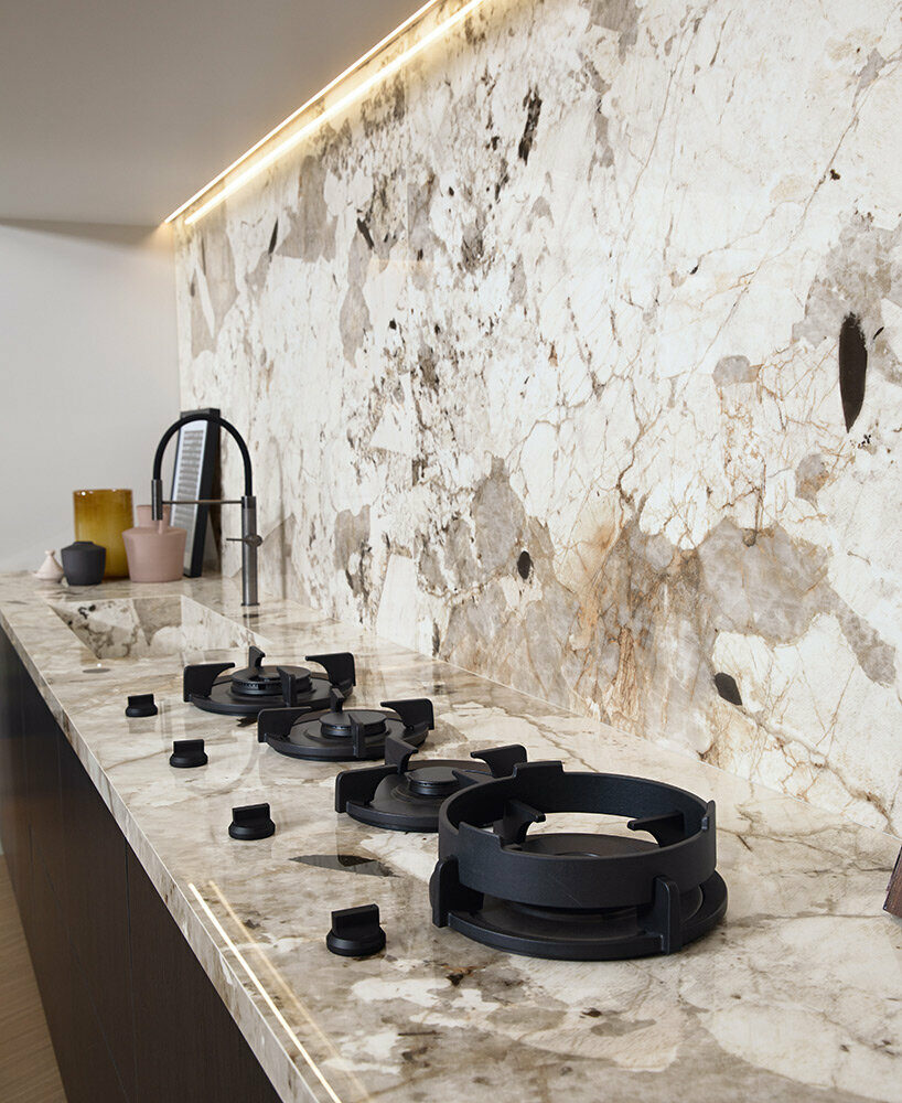 FLORIM stone surfaces enhance the indoors with fluid visual transitions