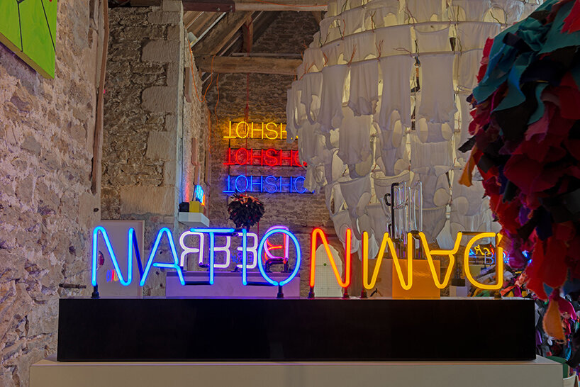 neon signs, vibrant sculptures and graphic posters compose hauser & wirth's playful show in bruton