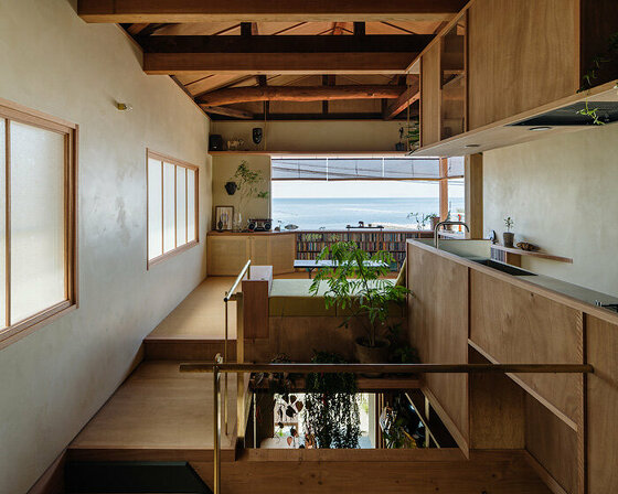 akio isshiki's house evokes tropical design on japan's hayashisaki matsue beach