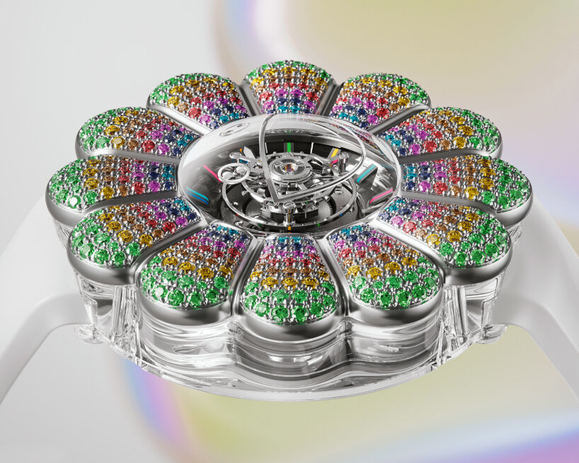 takashi murakami & hublot present MP-15 watch with central tourbillon along  jeweled petals