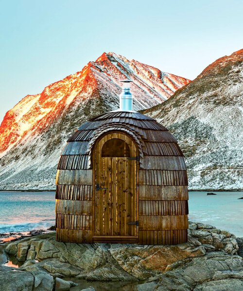 wooden igloo saunas can sit atop sea rocks or nestle in the woods for nomadic heat bathing