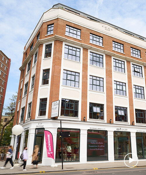 iris ceramica group opens new ICG gallery, london with virtual rain façade