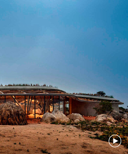 undulating cultural center nestles along a granite ridge in south africa