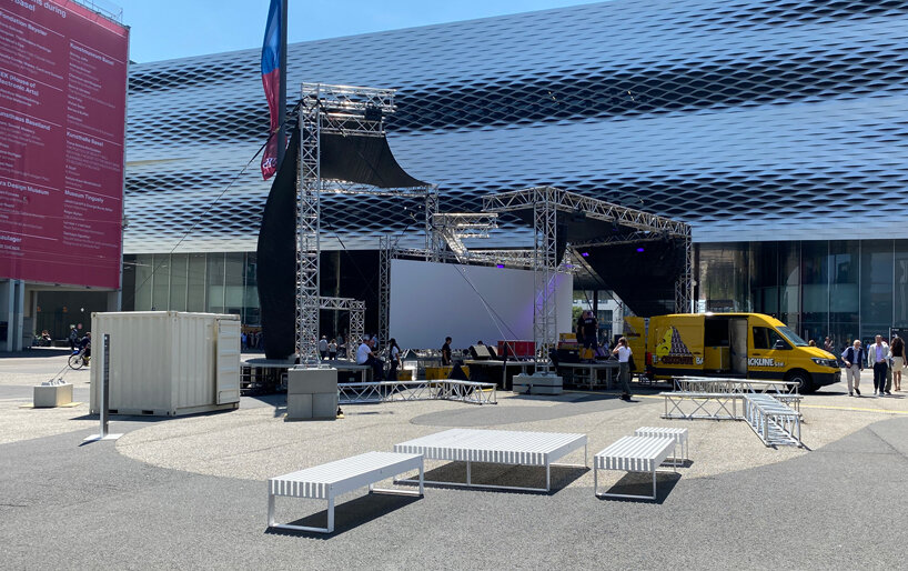 latifa echakhch's music festival invites all to the messeplatz at art basel 2023