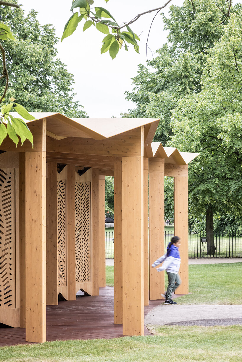 an exclusive look inside lina ghotmeh's serpentine pavilion through the lens of ste murray