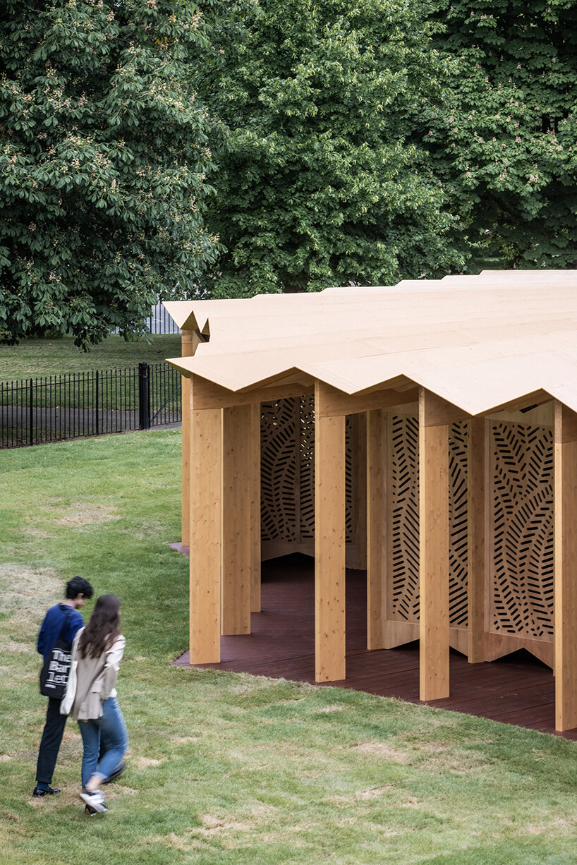 an exclusive look inside lina ghotmeh's serpentine pavilion through the lens of ste murray