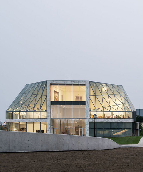 OMA's buffalo AKG art museum opens, inviting the public under its transparent facade