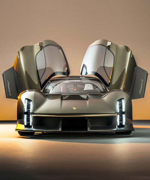 porsche unveils 'mission X', its fastest road-legal electric hypercar yet with butterfly doors