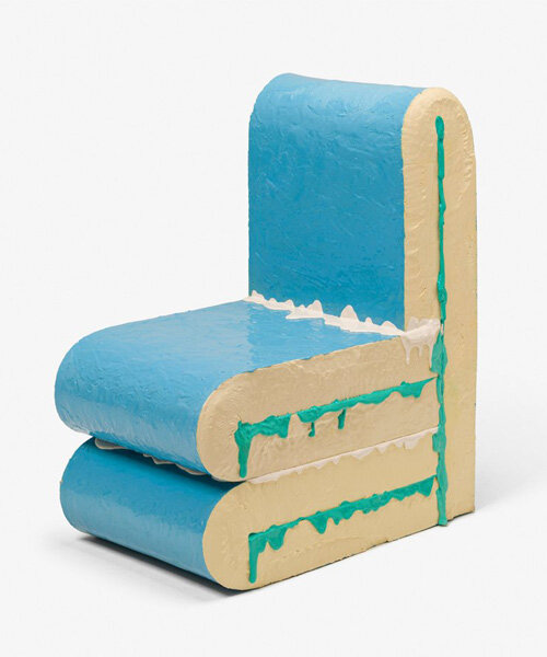 urethane rubber oozes from donghoon sohn's sponge furniture like cream from a cake