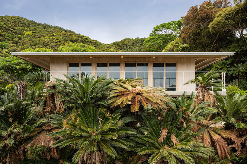 on a secluded japanese hill, ryosuke ono nestles a stilted rental villa with a panoramic porch