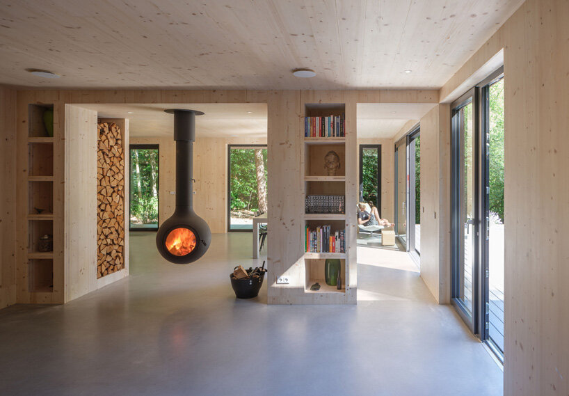 protruding windows bring nature inside spee architecten's sustainable house in holland