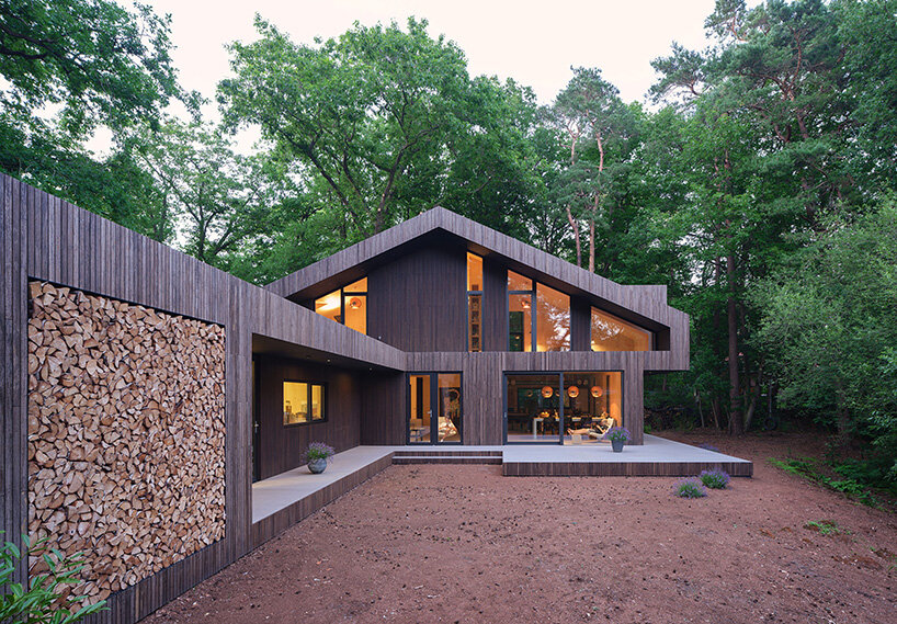 protruding windows bring nature inside spee architecten's sustainable house in holland