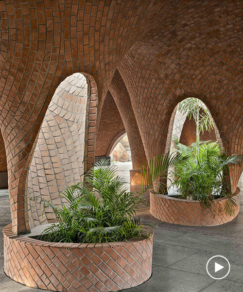 the grid architects sculpts gently swelling vaults for TARANG pavilion in india