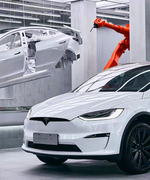 first tesla ‘giga lab’ in china shows how its electric cars are built by robots in 45 seconds