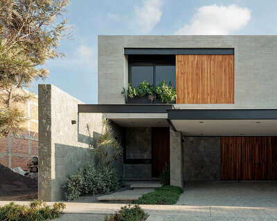stone-built casa makay in mexico develops around central staircase and atrium