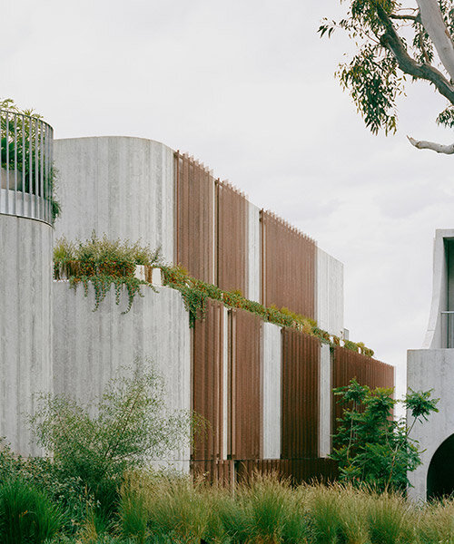 edition office balances heavy concrete fenwick homes with delicate copper screens