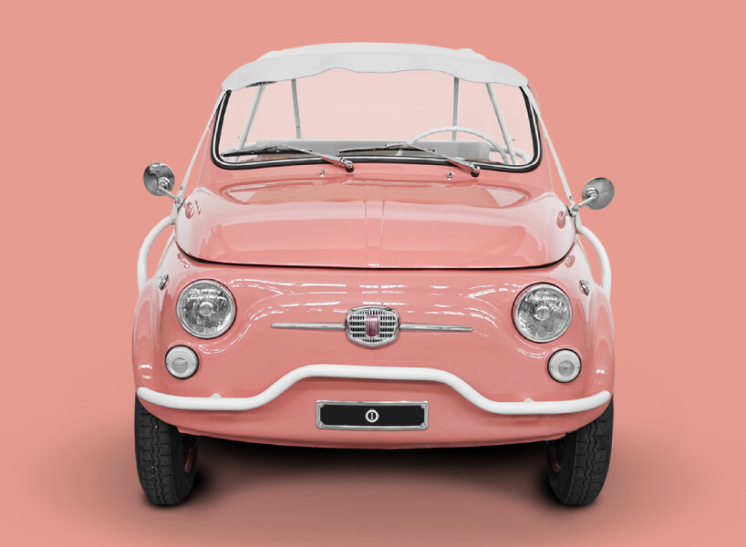 bonacina fiat 500 spiaggina rosa garage italia