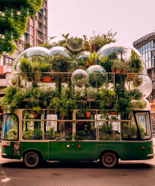 emilio alarcón's AI series reimagines intercity mobility through mobile greenhouse buses