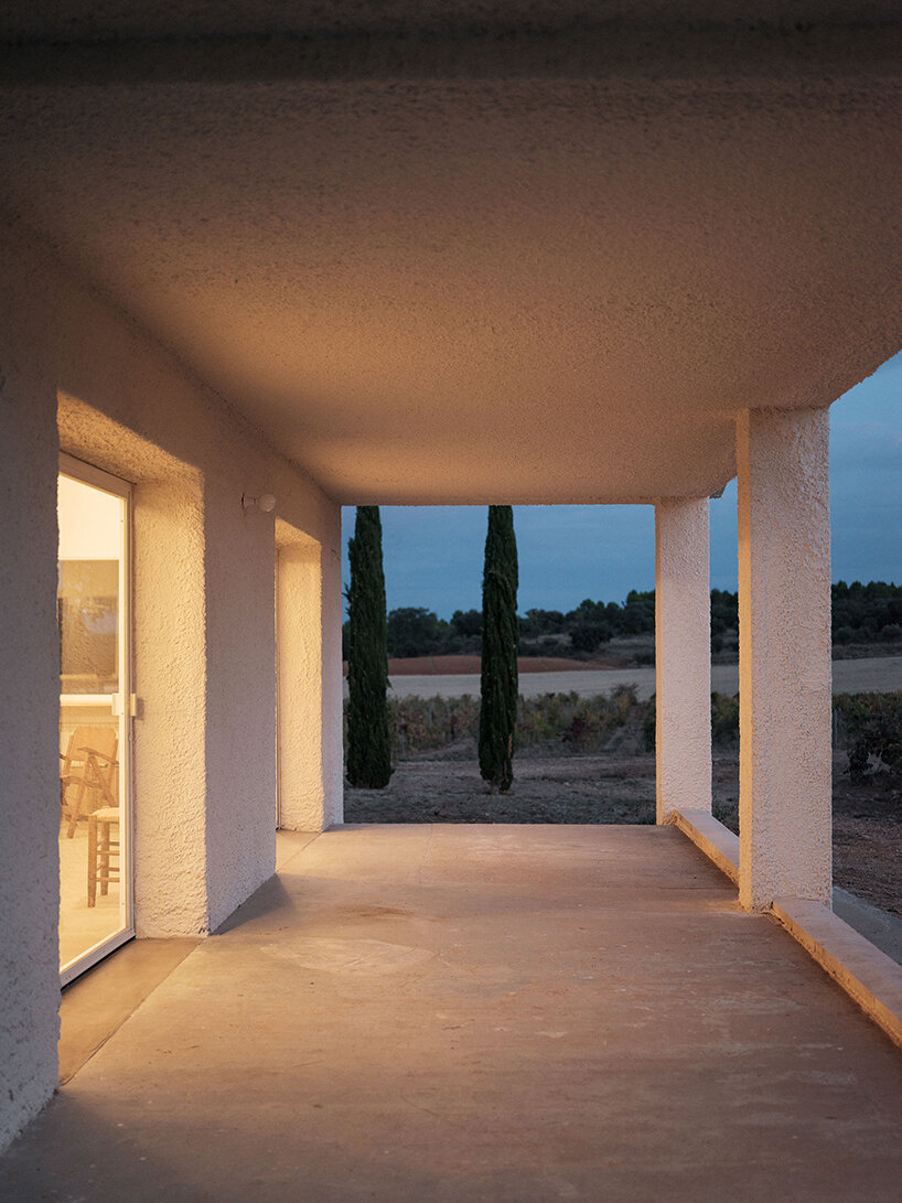 HANGHAR's casa primitiva for bosco sodi frames vineyard views in spain