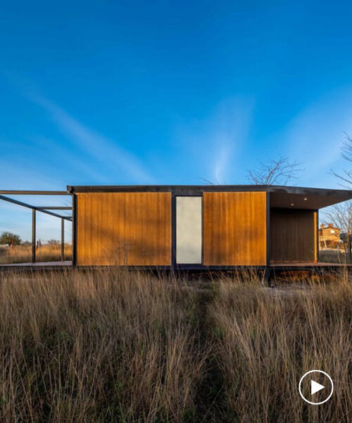 small house in argentina's grasslands integrates temperature and climate self-regulation