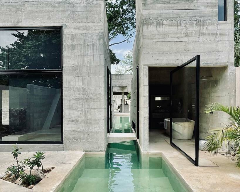 ludwig godefroy draws from mayan temples for brutalist 'casa dzul'