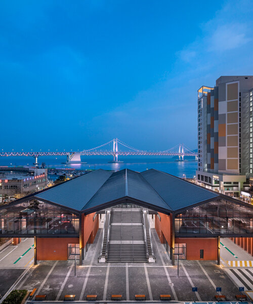 red brick and steel framework composes millac the market in south korea