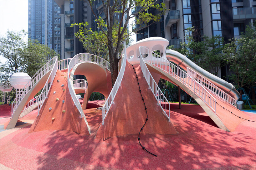 red dunes playtopia in china embraces undulating landscape for children's activities