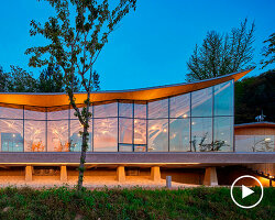 pavilion of floating lights in korea embraces traditional east asian carpentry techniques