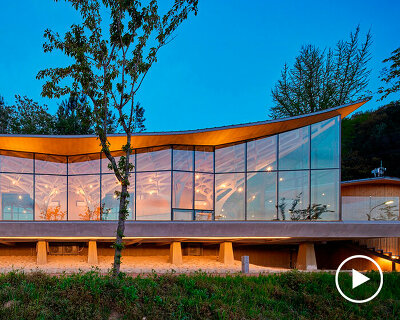 pavilion of floating lights in korea embraces traditional east asian carpentry techniques